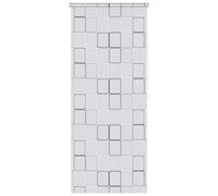Shower Roller Blind, 80 x 240 cm, Square Pattern, 100% PEVA Water-Repellent, Opaque, with Pull Cord, Can be Mounted Left or Right, for Bathroom, Shower, Bathtub, Wet Area, Splash Guard