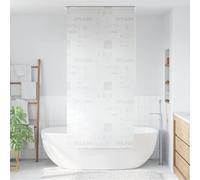 Shower Roller Blind Splash Design 120 x 240 cm Water-Repellent Made of 100% PEVA with Pull Cord Can Be Mounted Left or Right Splash Guard and Opaque for Bathroom, Shower, Bathtub, Easy Assembly