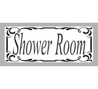 Shower Room Door Sign Self Adhesive Vinyl Sticker, Decal