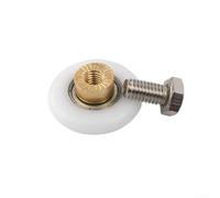 Shower Room Pulley Replacement Kit with 4 Nylon and Brass Rollers for Sliding Glass Bathroom Doors, Includes Stainless Steel Screws for Easy Mounting (23mm)