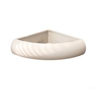 Shower Room Storage Rack Cream Style With Wall Mount, Featuring Water Drainage, Safety Guardrail, And Corner Fitting For Optimized Bathroom Storage(A)