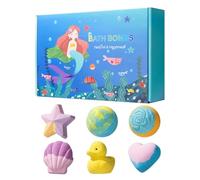 Shower Salt Ball - 1.18-2.75 inches Bubble Bath Spheres for Bathroom, Home with Relaxing Scented Function, Skin Cleanser for Travel, Hotel, Women, Kids, Natural Salts, 6 Pieces Set