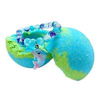 Shower Salt Ball - Body Cleansing Bath Gadget Fine Bubble Soap Sphere, Bracelet Included Bath Time Care Set | Gentle Skin Cleaning Accessory, Designed for Children Boys Girls Home Bathroom Travel