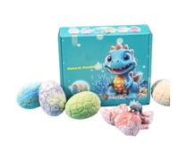 Shower Salt Ball - Body Dinosaur Egg, Relax Cleanser Bubble Shower Salt for Kids Boys, Spa Home Travel Bathroom Hotel, Fun Bath, Time Toy and Relaxation 6 Pieces The Entire Family