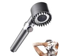 Shower Scheme - 26 x 7.4 cm High Pressure Shower Gestures | Portable Rainfalls with Hose | Black ABS Hand Bath Heads with Pause Mode Cleaning Functions 'Pe Feeding