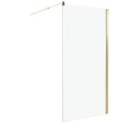 Beliani Shower Screen AHAUS 1000 x 1900 mm Gold, Gold
