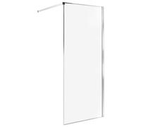 Beliani Shower Screen WASPAM 800 x 1900 mm Silver, Clear