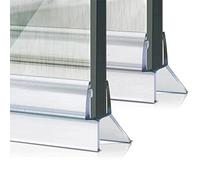 Shower Screen Seal Strip, 2Pcs Plastic Shower Door Seal for 6-8mm Straight Glass Screens, 90cm/900mm Bath Shower Screen Bottom Seal