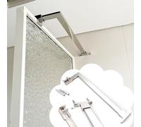 Shower Screen Support Bar, Stainless Steel Bathroom Partition Brace, Wall-to-Glass Stabilizer, Fixed Arm for 20-39 Inch Screens, 15x40cm (5.9x15.7in)