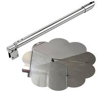 Shower Screen Support Bar Telescopic Shower Door Glass Round Support Bar, Adjustable Wall to Glass Stabilizer Brace Rod, Bathroom Screen Brackets with Rotatable Clamp(Dia 19mm,L 60-80cm/23.6-31.5")