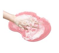 Shower Scrubber Massage,Foot Massage Mat, Reddish Bath Pad, Dry Shower Foot Mat for Bathroom, Bathtub, Hotel, Poolside