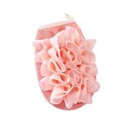 Shower Scrunchie Exfoliating Bath Glove Scrub Peeling Wisp for Body Care Shower Washcloth Skin Cleansing Back Scrubber Brushes(Pink)