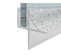Shower Seal 4-10mm Glass Options | 850mm or 2m Long Model D1 with Anti Mould Formula (9-10mm Glass 2000mm)