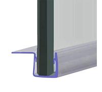 Shower Seal for Screens, Doors or Panels | Fits 4, 5 or 6mm Glass | 20mm Deflector Fin for When There is No Gap | 80cm, 90cm, 140cm or 2m Long | SEAL107 (80cm)