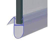 Shower Seal for Screens, Doors or Panels | Fits 4, 5 or 6mm Glass | Round Bubble Shape Seals Gaps of Up to 15mm | 80cm, 90cm, 140cm or 2m Long | Includes Side Deflector | SEAL051 (80cm)