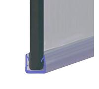 Shower Seal for Screens, Doors or Panels | Fits 4, 5 or 6mm Glass | U Shaped Seal to Cap The Edge of The Glass | 80cm, 90cm, 140cm or 2m Long | SEAL024 (90cm)