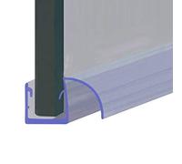 Shower Seal for Screens, Doors or Panels | Fits 8, 9 or 10mm Glass | 15mm Rigid Arched Deflector Fin for When There is No Gap | 80cm, 90cm, 140cm or 2m Long | SEAL057 (90cm)