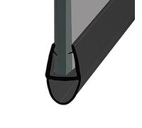 Shower Seal for Screens, Doors or Panels | Fits 8, 9 or 10mm Glass | Round Bubble Shape Seals Gaps of Up to 12mm | 80cm, 90cm, 140cm, 200cm or 250cm Long | Clear or Black | SEAL158 (140cm, Black)