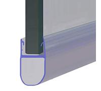 Shower Seal for Screens, Doors or Panels | Fits 8, 9 or 10mm Glass | Round Bubble Shape Seals Gaps of Up to 16mm | 80cm, 90cm, 140cm or 2m Long | SEAL023 (90cm)
