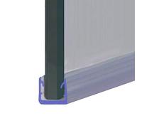 Shower Seal for Screens, Doors or Panels | Fits 8mm Glass | U Shaped Seal to Cap The Edge of The Glass | 80cm, 90cm, 140cm or 2m Long | SEAL025 (80cm)