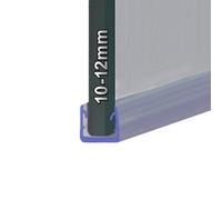 Shower Seal (UK) Ltd Shower Seal For Screens Doors Or Panels, Fits 10, 11 Or 12mm Glass, U Shape Covers The Edge Of Glass, 2000mm Length, Seal026