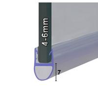 Shower Seal (UK) Ltd Shower Seal For Screens, Doors Or Panels, Fits 4, 5 Or 6mm Glass, Bubble Shape Seals Gaps Of Up To 7mm, 25mm Long Sample, Seal001