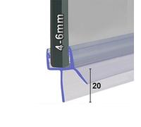 Shower Seal (UK) Ltd Shower Seal For Screens Doors Or Panels, Fits 4, 5 Or 6mm Glass, Seals Gaps Up To 20mm, 1400mm Length, Seal012