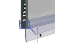 Shower Seal (UK) Ltd Shower Seal For Screens Doors Or Panels, Fits 8, 9 Or 10mm Glass, Seals Gaps Up To 16mm, 800mm Length, Seal013