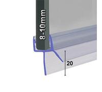 Shower Seal (UK) Ltd Shower Seal For Screens Doors Or Panels, Fits 8, 9 Or 10mm Glass, Seals Gaps Up To 20mm, 2000mm Length, Seal014
