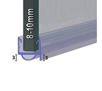 Shower Seal (UK) Ltd Shower Seal For Screens Doors Or Panels, Fits 8, 9 Or 10mm Glass, Seals Gaps Up To 3mm, 800mm Length, Seal054