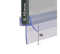 Shower Seal (UK) Ltd Shower Seal For Screens Doors Or Panels, Fits 8, 9 Or 10mm Glass, Seals Gaps Up To 35mm, 800mm Length, Seal044