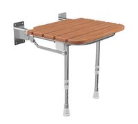 Shower Seat Wooden Folding Adjustable Wall Mounted