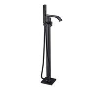 Shower Set Bathtub Faucet Bath Tub Sink Faucet Floor Mounted Chrome Waterfall Bathtub Mixers Free Standing Hot and Cold Bath Shower Set Handshower,Black Bronze