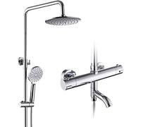 Shower Set Intelligent Thermostat Temperature Control Shower Pressurized Shower Set Shower Nozzle Full Copper Faucet Stainless Steel Water Pipe Shower System Auspicious Clouds LWX