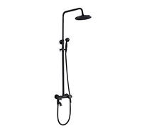 Shower Set Rain Shower System Black Bronze Shower Faucet Set Wall Mounted Shower Combo Set Brass Single Handle Rain Mixer Shower with 8 Inch Shower Head, Handheld Shower, Tub Spout,Type A