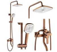 Shower Set Rea Argus Brush Copper Brass