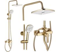 Shower Set Rea Argus Gold Brush
