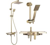 Shower Set Rea Bravo Brush Gold
