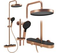 Shower Set Rea Creo Brush Copper, Brass