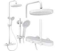 Shower Set Rea Creo White, Brass