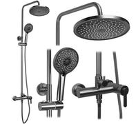Shower Set Rea Js-H1190Gg Ontario Titanium, Brass, Abs
