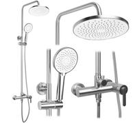 Shower Set Rea Js-H1190N Ontario Brush Nickiel, Brass, Abs