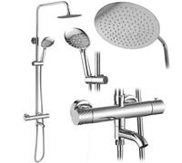 Shower Set Rea Lungo Diamond Chrome , Brass