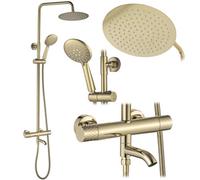 Shower Set Rea Lungo Diamond Gold , Brass