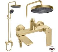 Shower Set Rea Prime Brush Gold 15X15X126,5Cm