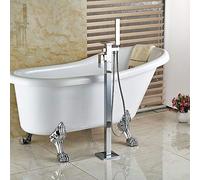 Shower Set Shower Set Faucet Wholesale and Reatil Free Standing Tub Faucet Chrome Brass Polish Bathtub Tap Floor Mounted Faucet, Dark Khaki Bathroom