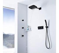Shower Set Small Side Spray Small Waterfall Into The Wall Black Shower Set Booster Top Spray Copper Shower Faucet Shower Water Supply