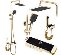 Shower Set With Thermostatic Mixer Rea Rob Gold