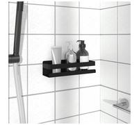 Shower Shelf Matt Black 23x6.5x6 cm Brushed 304 Stainless Steel Wall Rack Edge