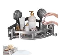 Shower Shelves - Bathroom Organiser | Shampoo Holder Shower Basket Bathroom Corner Storage Shelves with Suction Cups Multifunctional No Punch Emptying Storage Holder for the Sink Hotel